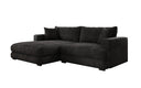 Designer-hoekbank Lima in Ribstof