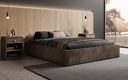 Designer Polsterbett Base mit Stauraum ohne Headboard in Cord