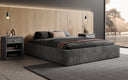 Designer Polsterbett Base mit Stauraum ohne Headboard in Cord