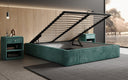 Designer Polsterbett Base mit Stauraum ohne Headboard in Cord