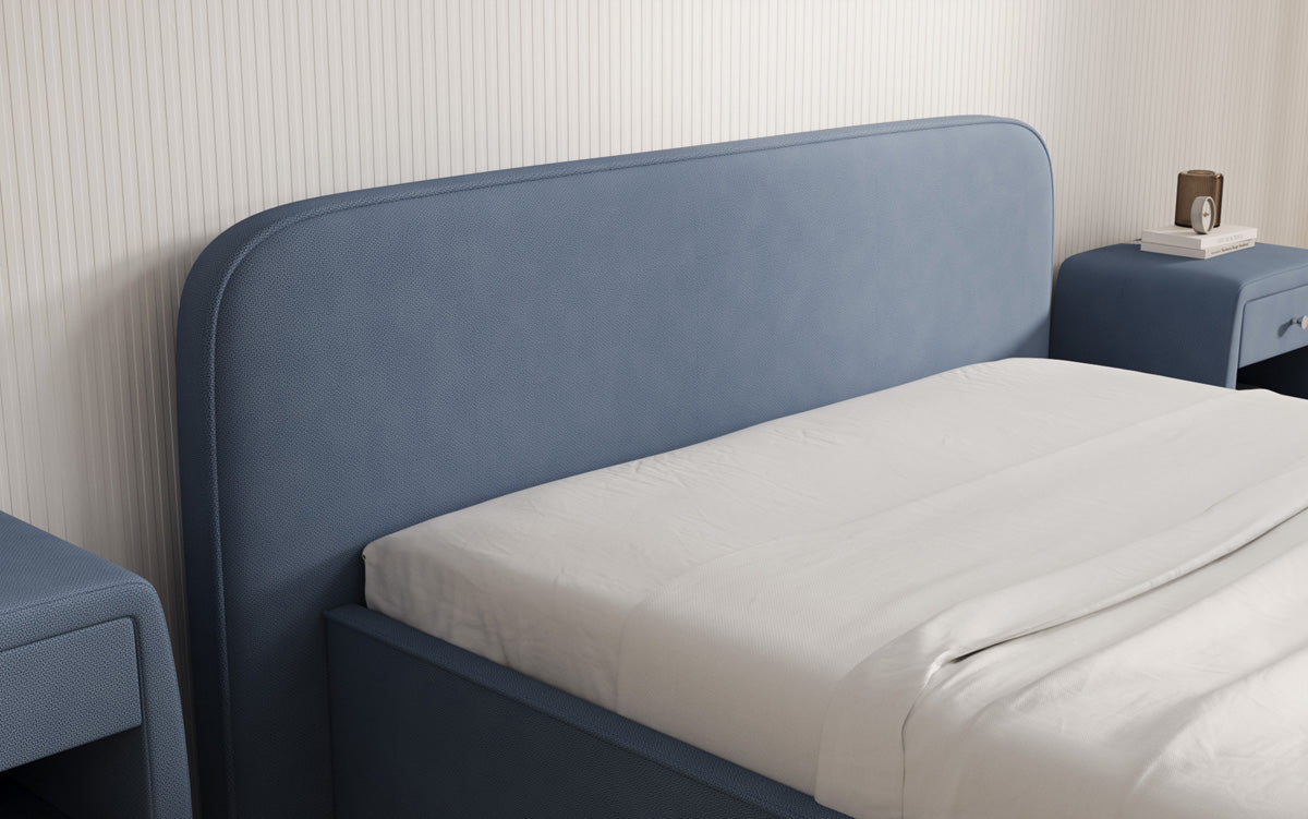 Designer gestoffeerd bed Nola in Stof met opbergruimte