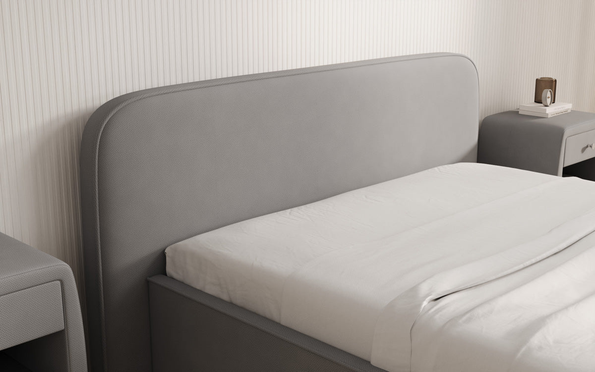 Designer gestoffeerd bed Nola in Stof met opbergruimte