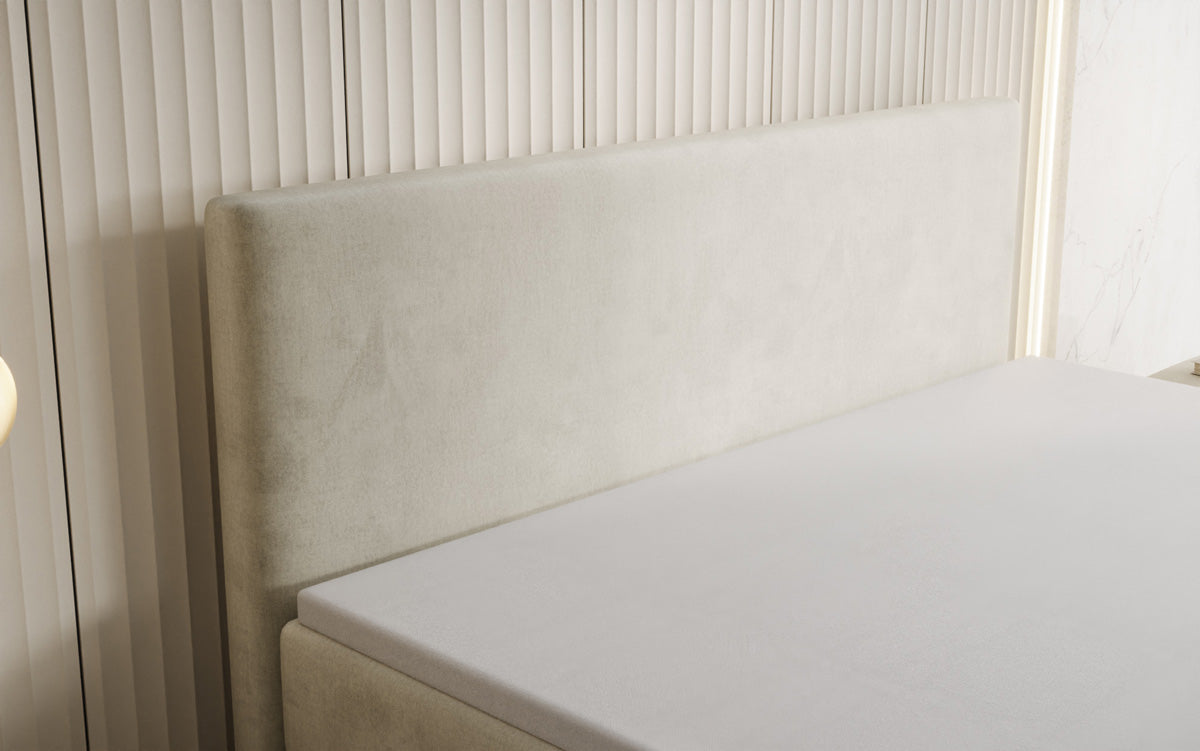 Lit boxspring Kubo King avec espace de rangement en Velours