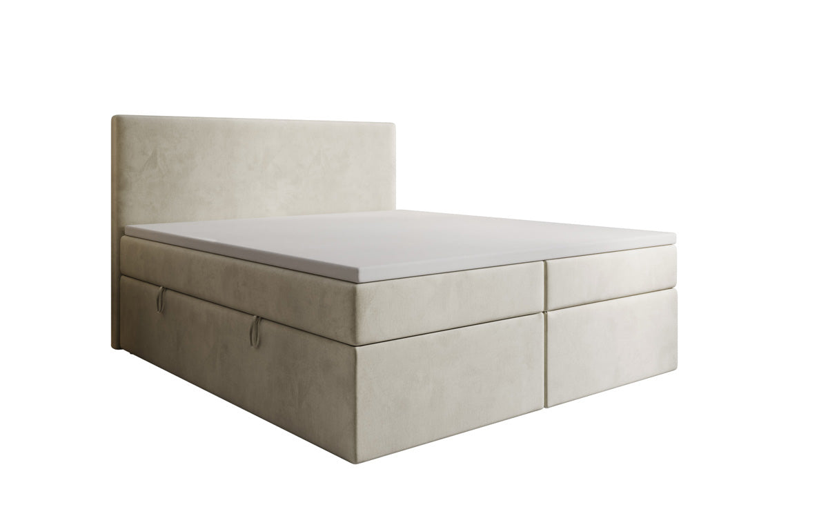 Boxspringbed Kubo met opbergruimte in Fluweel