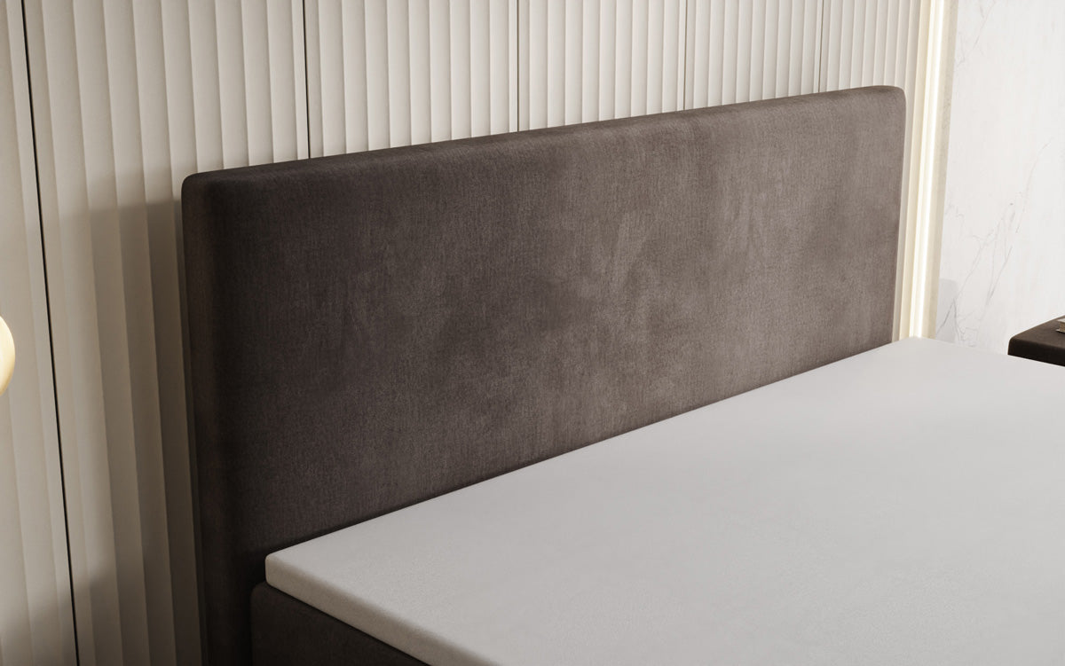 Boxspringbed Kubo met opbergruimte in Fluweel