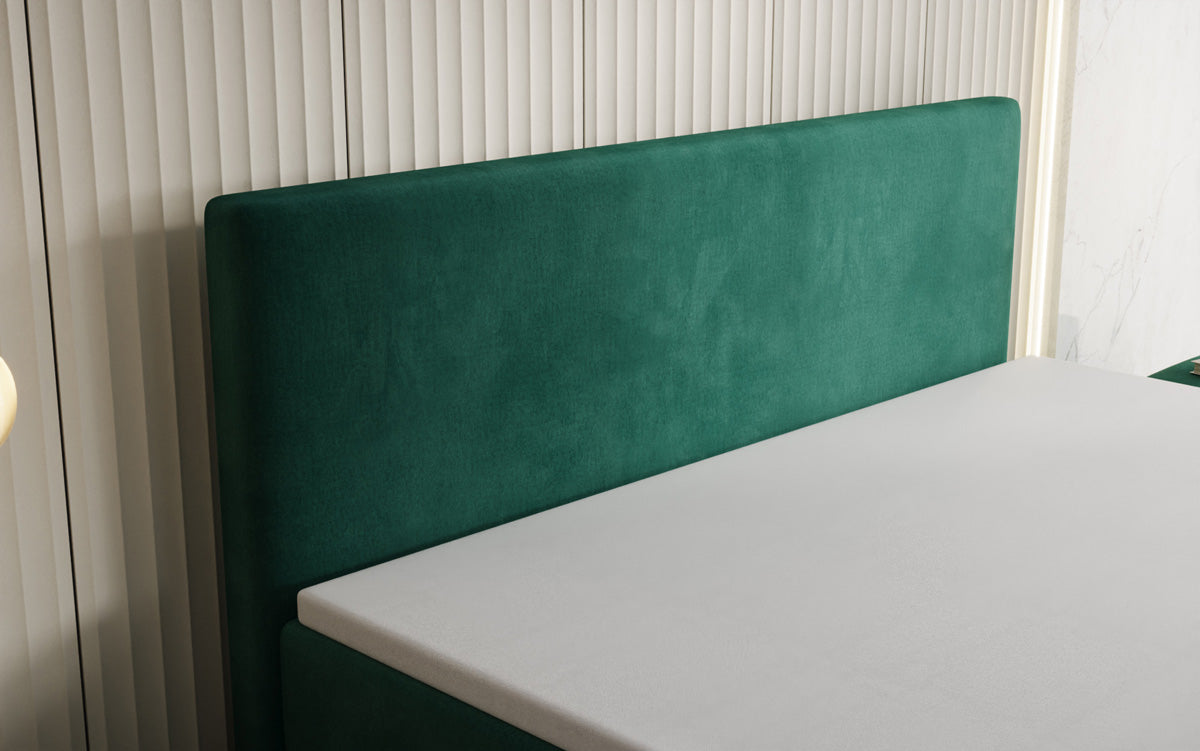 Lit boxspring Kubo King avec espace de rangement en Velours