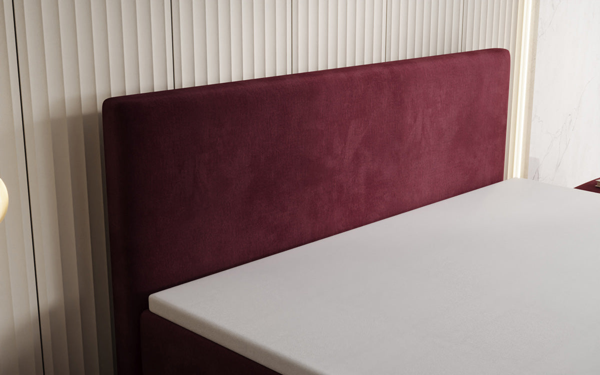 Lit boxspring Kubo King avec espace de rangement en Velours