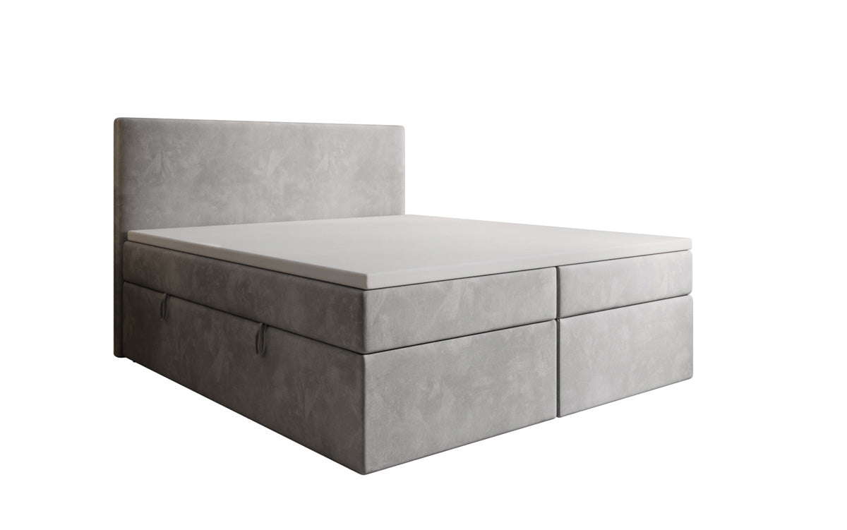 Boxspringbed Kubo met opbergruimte in Fluweel
