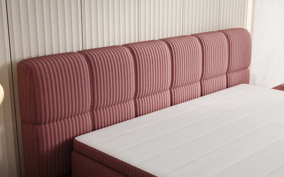 Boxspringbett Bombo in Cord mit Stauraum