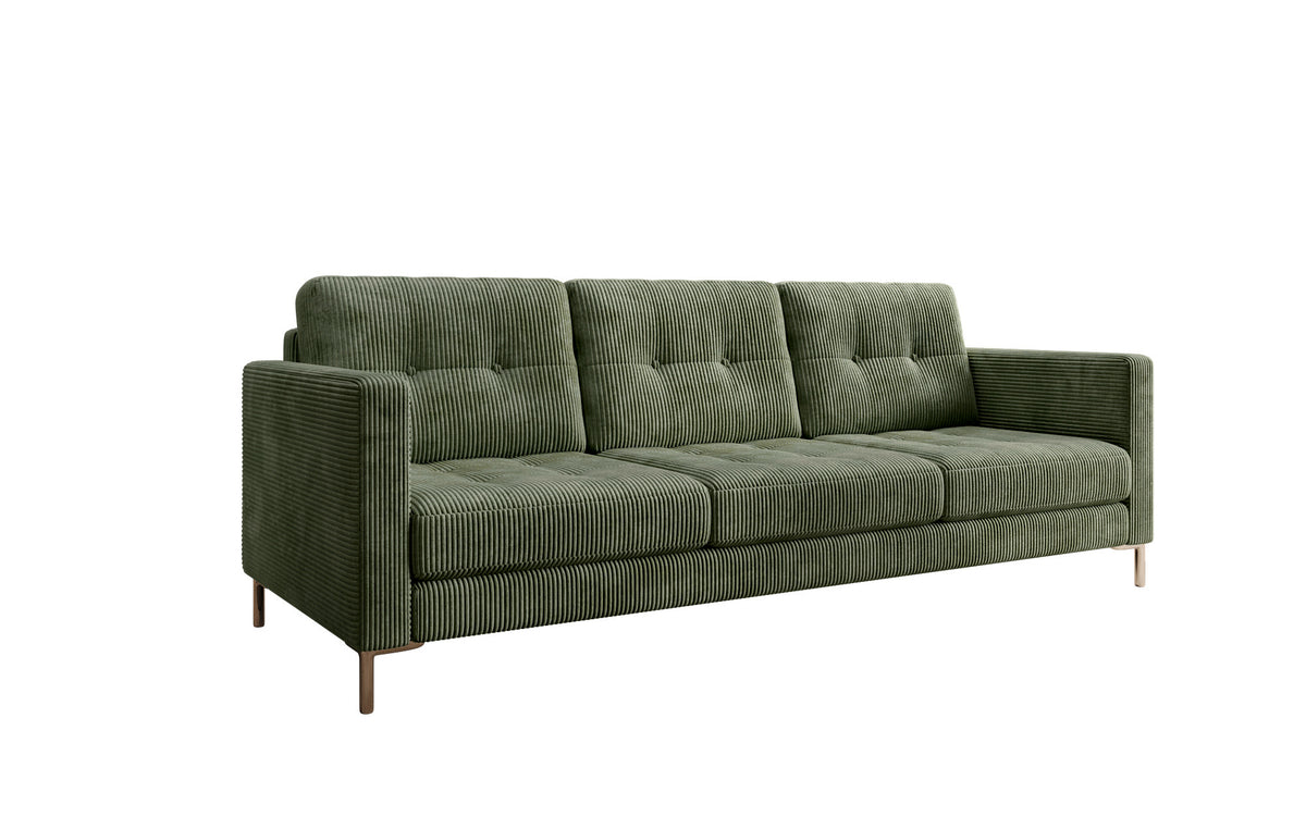 Canapé design 3 places Harvey avec fonction couchage et rabattable en Côtelé