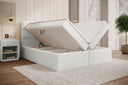 Boxspringbed Carito Bouclé met USB en opbergruimte