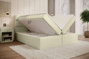 Boxspringbed Carito Bouclé met USB en opbergruimte