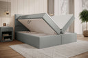 Boxspringbed Carito Bouclé met USB en opbergruimte