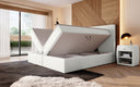 Boxspringbett Sejour Bouclé mit LED u. Stauraum