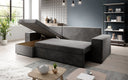 Designer Ecksofa Denver Bouclé mit Schlaf- und Klappfunktion