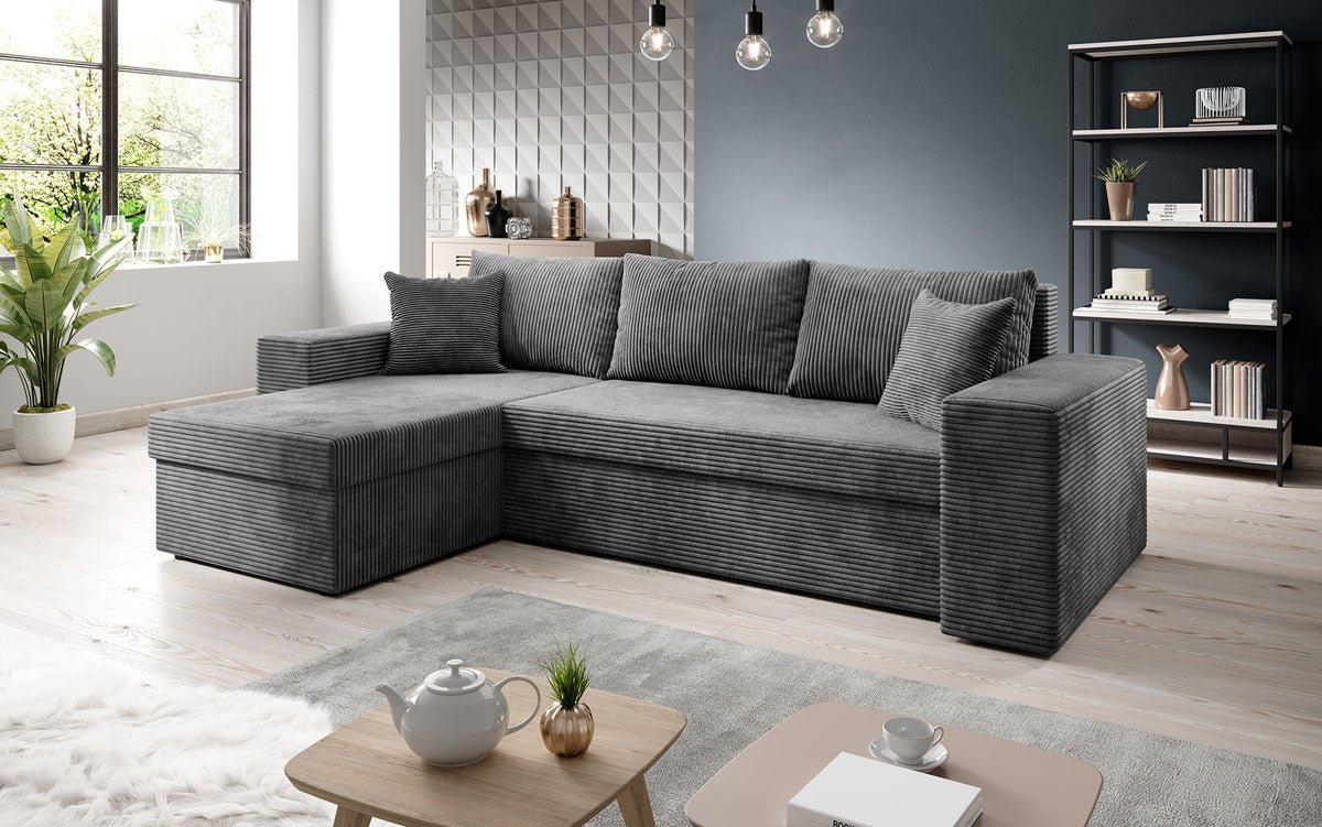 Designer Sofa Denver Cord met slaap- en klapfunctie