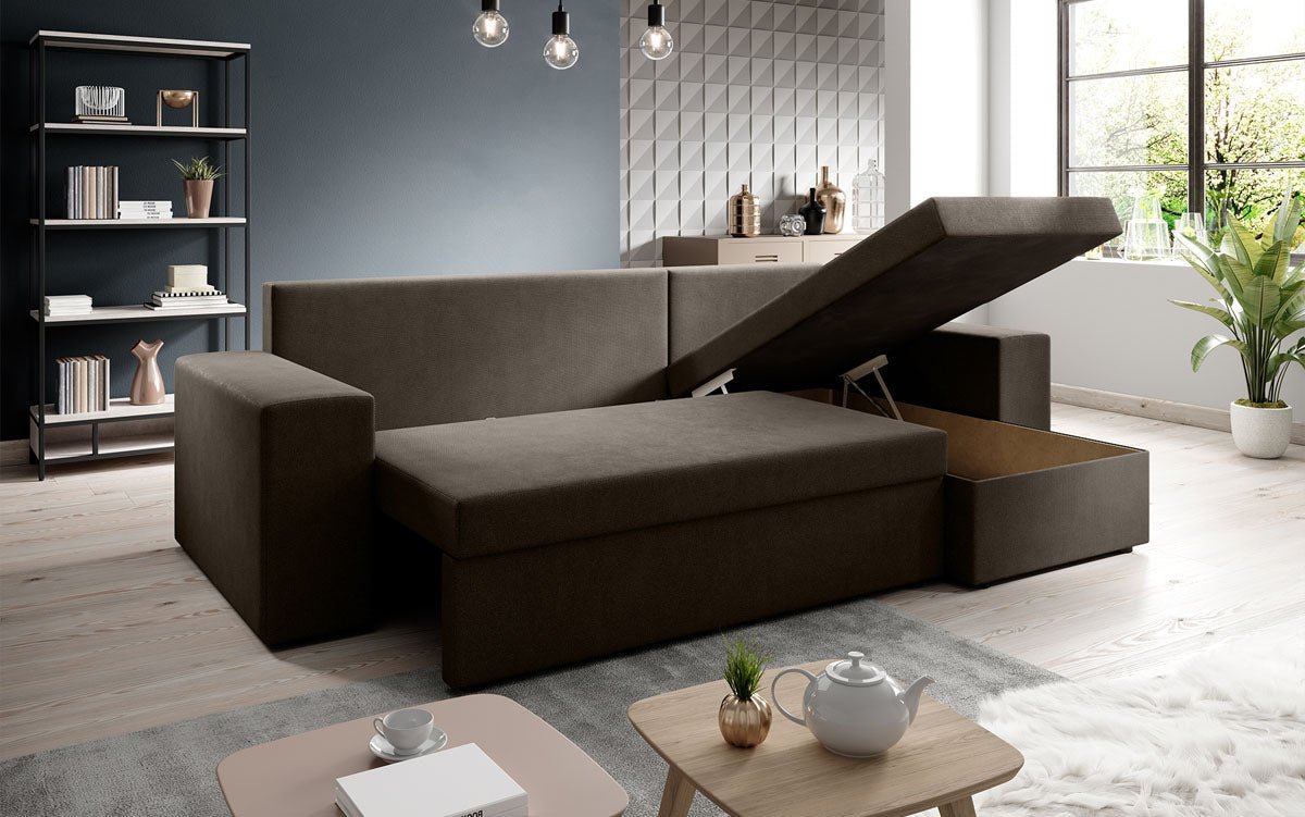 Designer Sofa Denver Stof met slaap- en klapfunctie