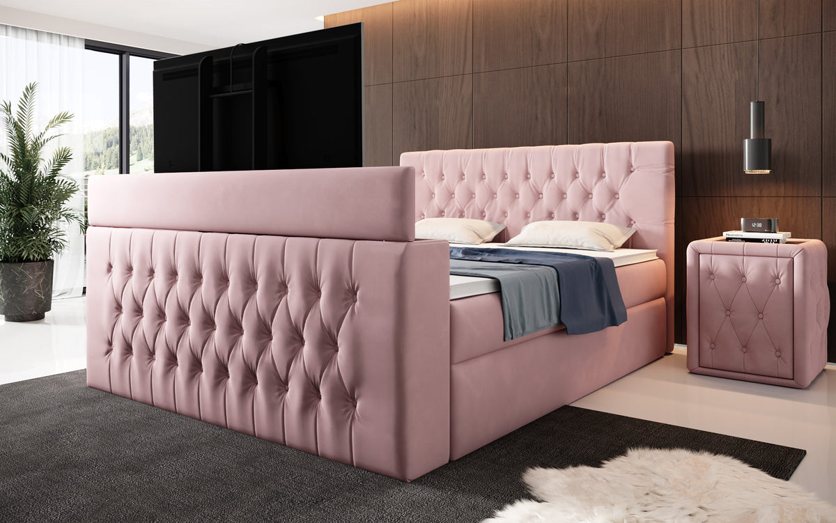 Boxspringbett Velano mit TV Lift und Stauraum