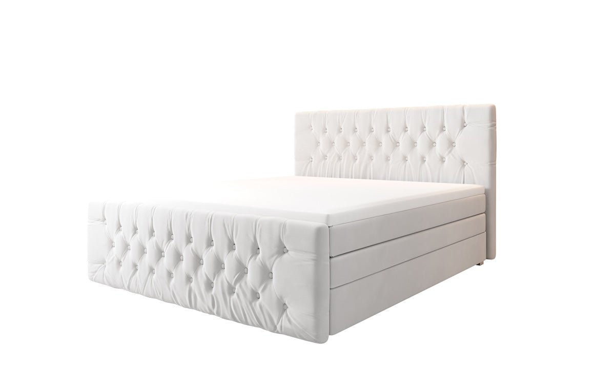 Boxspringbett Velutto mit Stauraum - Chesterfieldoptik