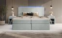 Boxspringbett Voyage mit LED u. Stauraum in Samt