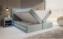 Boxspringbett Voyage mit LED u. Stauraum in Samt