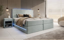 Boxspringbett Voyage mit LED u. Stauraum in Samt