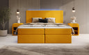 Boxspringbett Voyage mit LED u. Stauraum in Samt