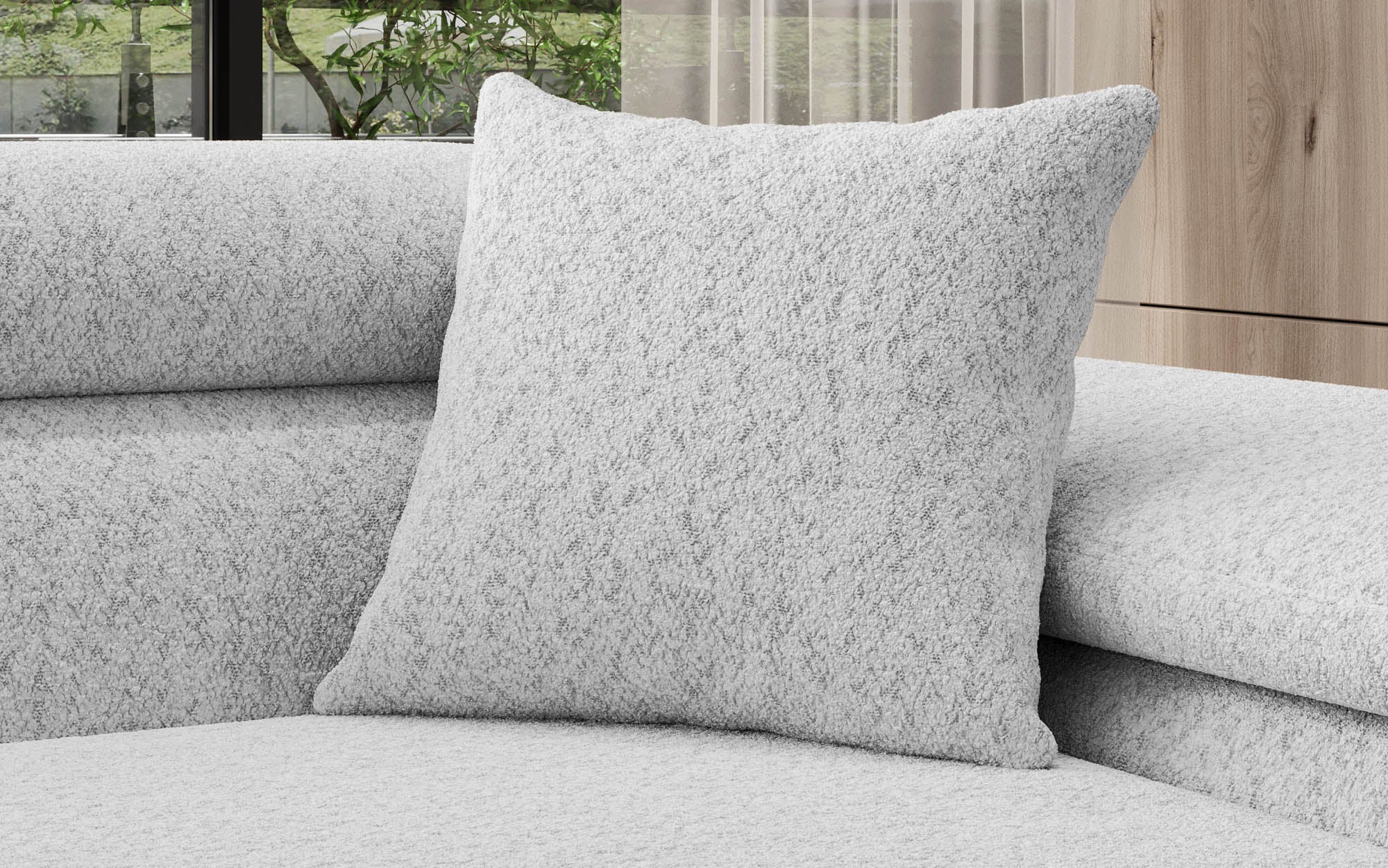 Square decorative pillows Loom 40x40 made of Bouclé