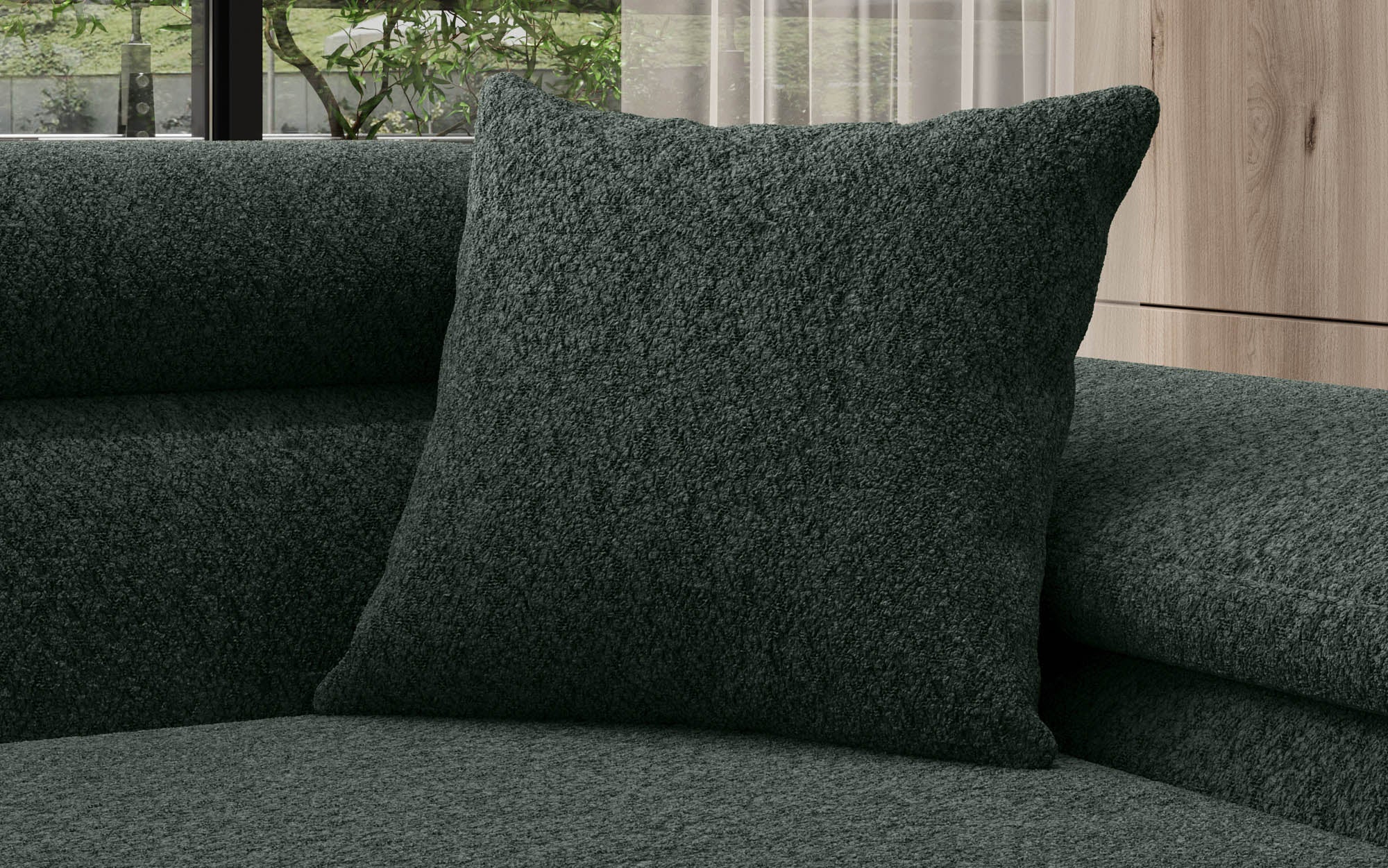 Square decorative pillows Loom 40x40 made of Bouclé