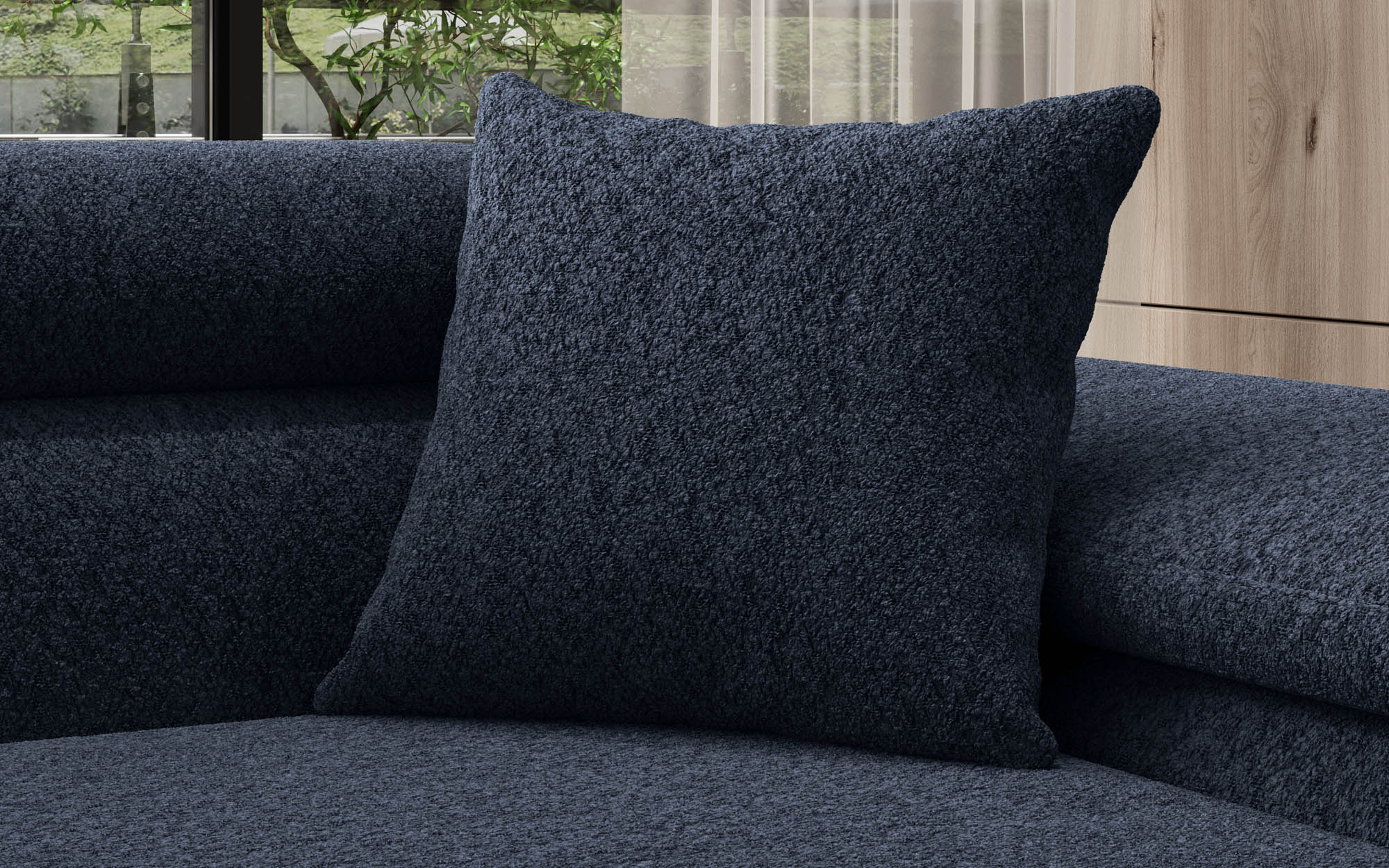 Square decorative pillows Loom 40x40 made of Bouclé
