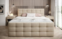 Boxspringbed Luxor van kunstleer met opbergruimte