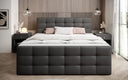 Boxspringbed Luxor van kunstleer met opbergruimte