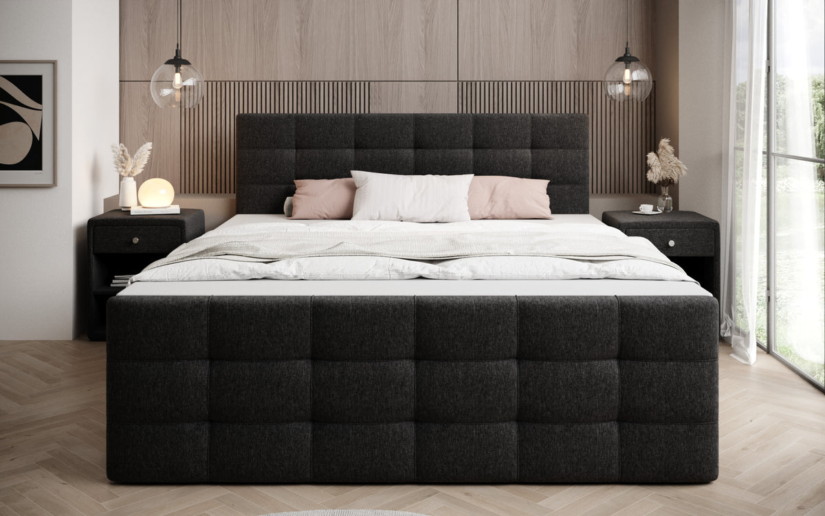 Boxspringbed Luxor Stof met Opbergruimte