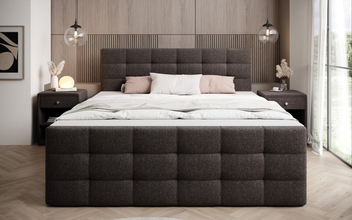 Boxspringbed Luxor Stof met Opbergruimte