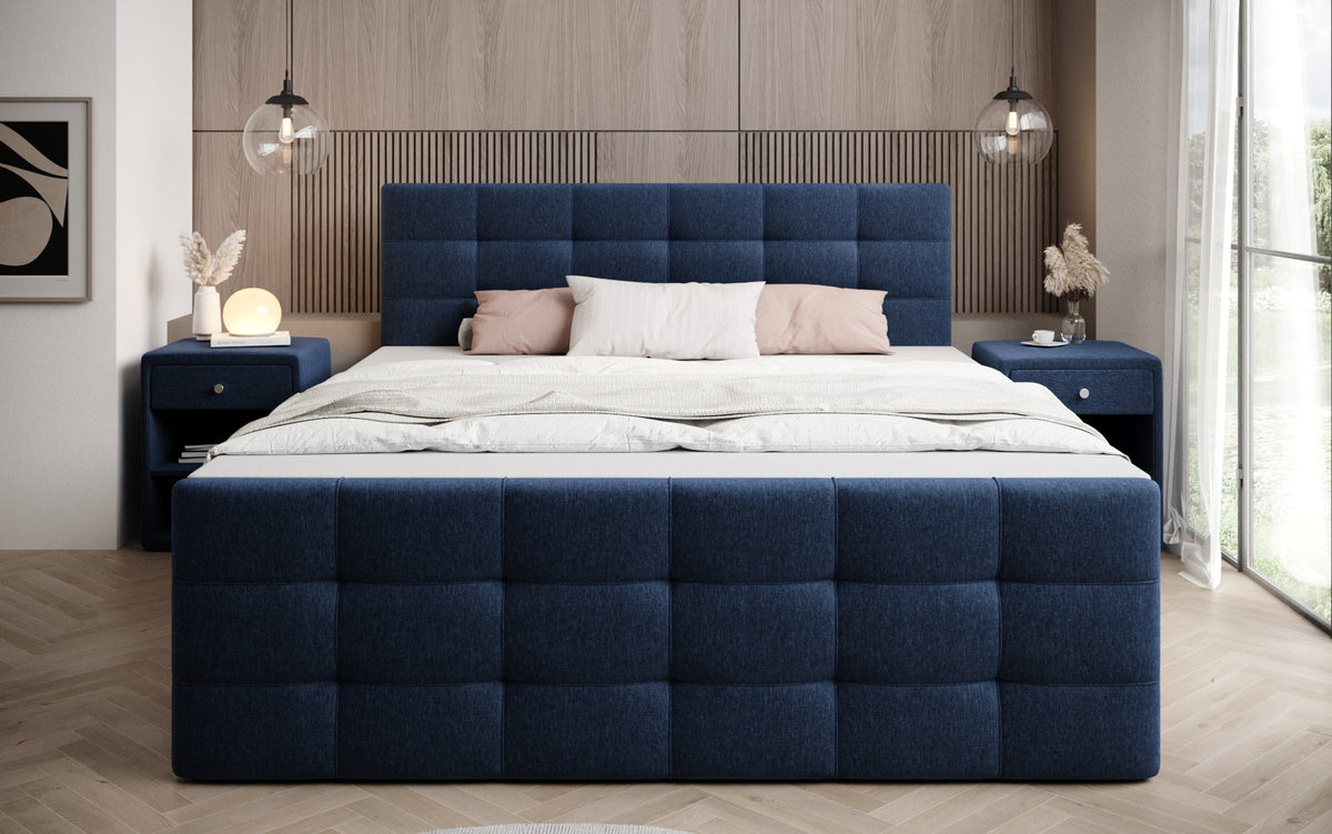 Boxspringbed Luxor Stof met Opbergruimte