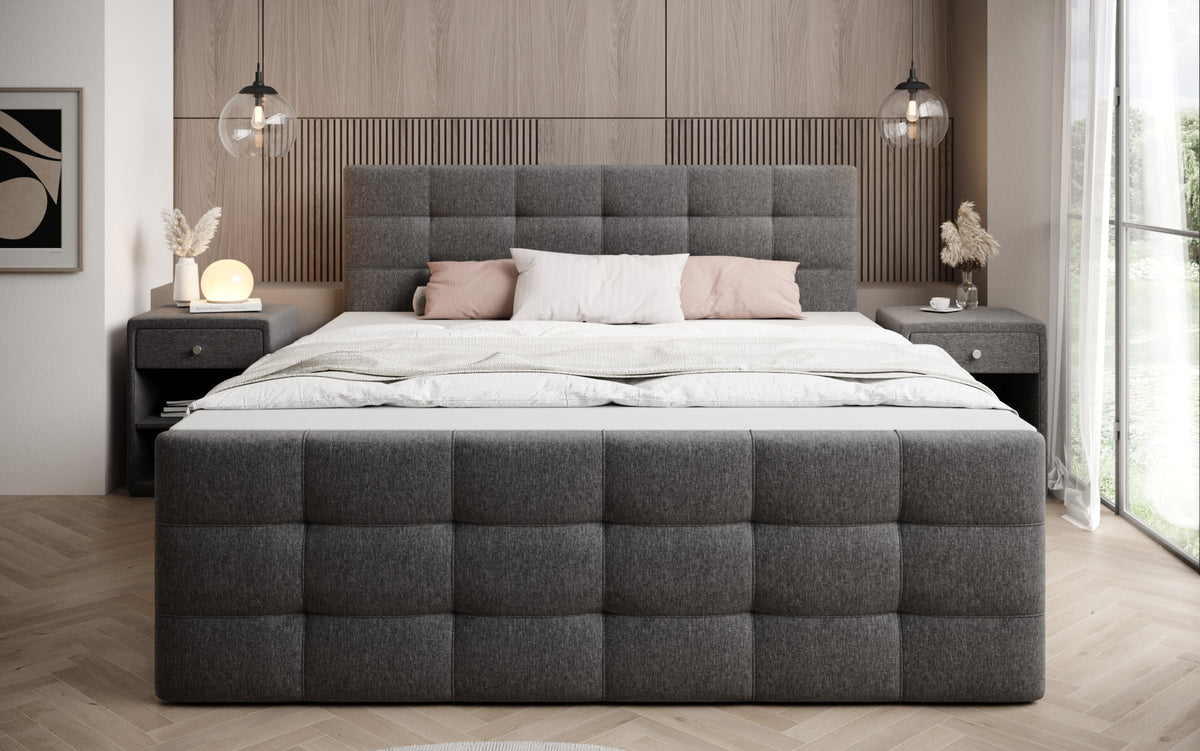 Boxspringbed Luxor Stof met Opbergruimte