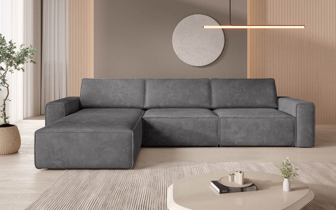 Modulaire hoekbank Yuma L van corduroy