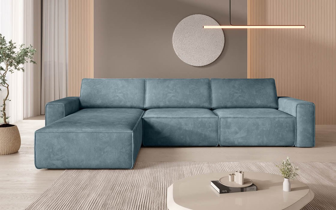 Modulaire hoekbank Yuma L van corduroy