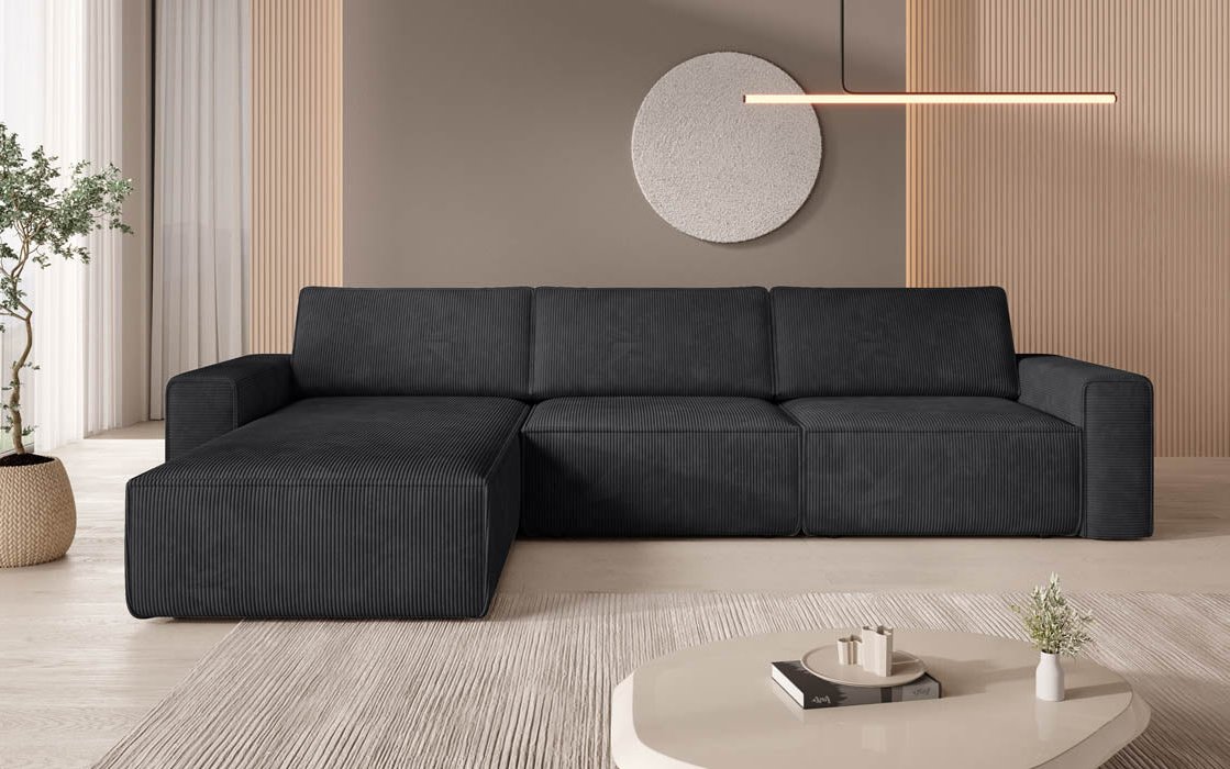 Modulaire hoekbank Yuma L van corduroy