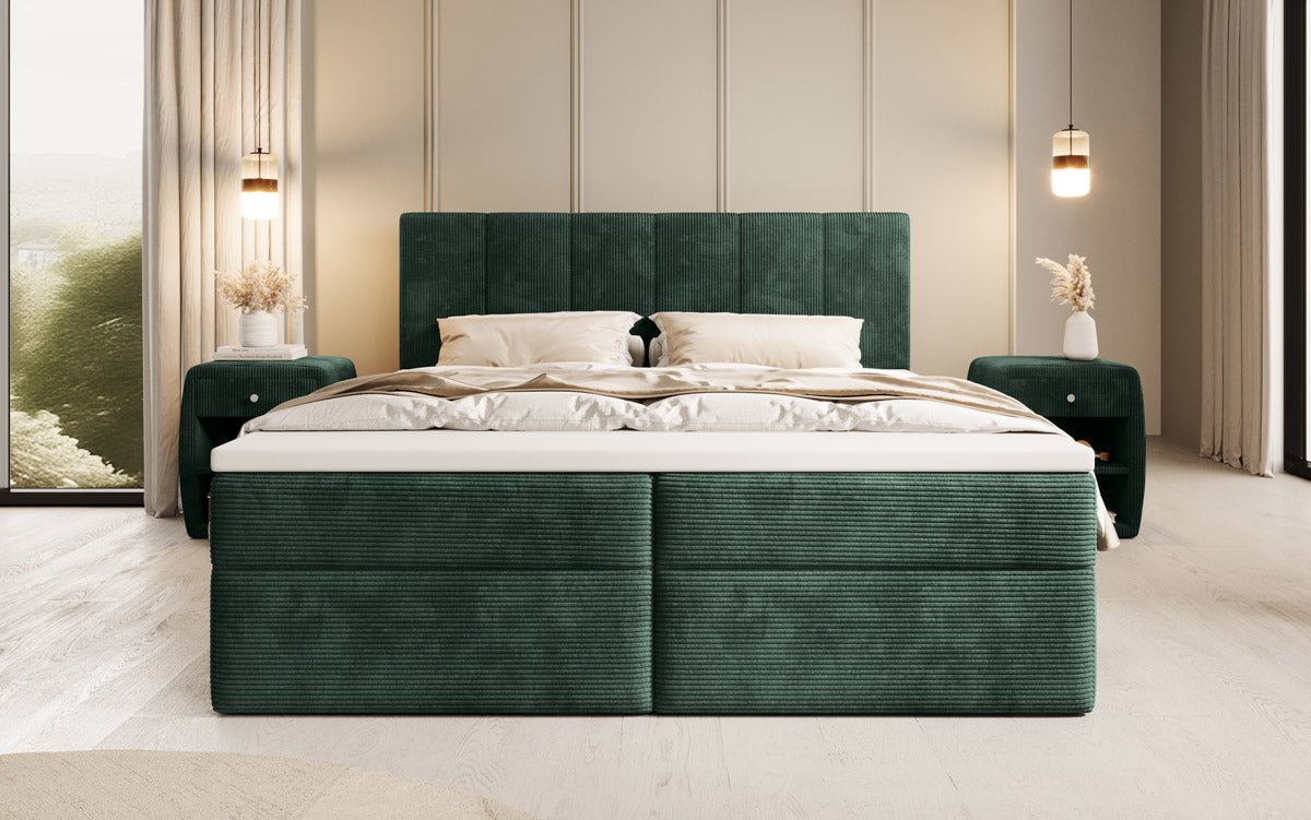 Aurelia Cord Box Spring Bed with Storage