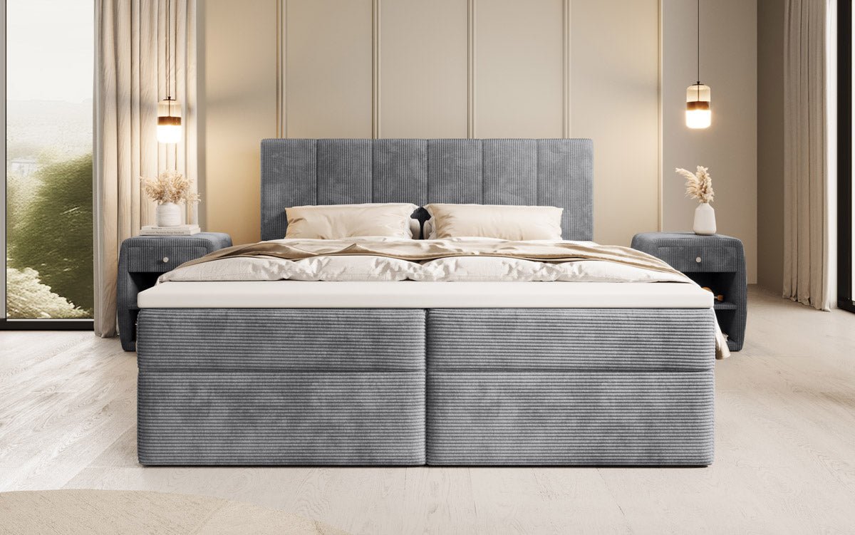 Aurelia Cord Box Spring Bed with Storage