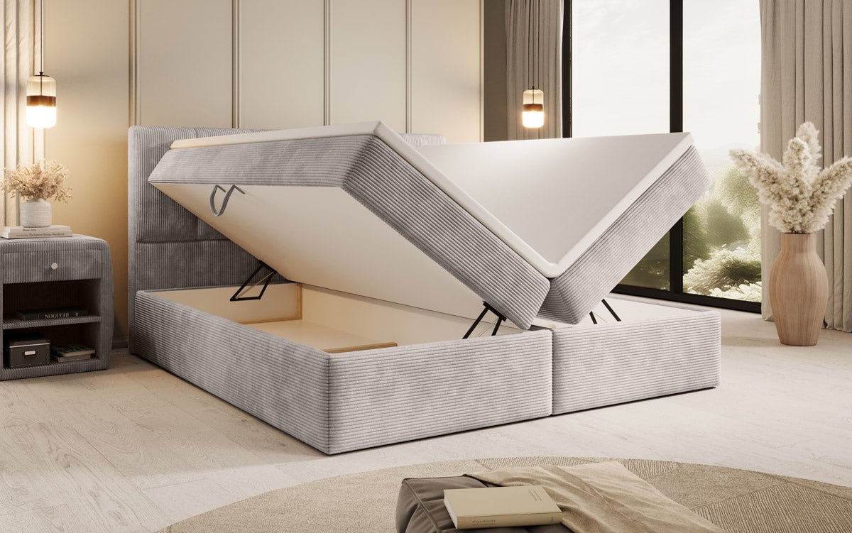 Aurelia Cord Box Spring Bed with Storage
