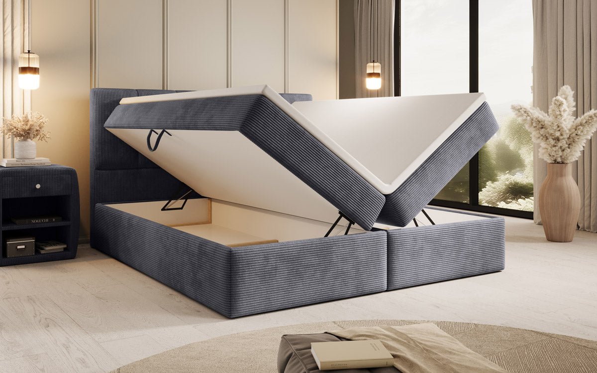 Aurelia Cord Box Spring Bed with Storage