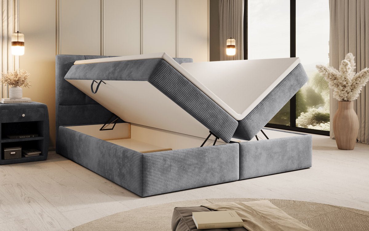 Aurelia Cord Box Spring Bed with Storage