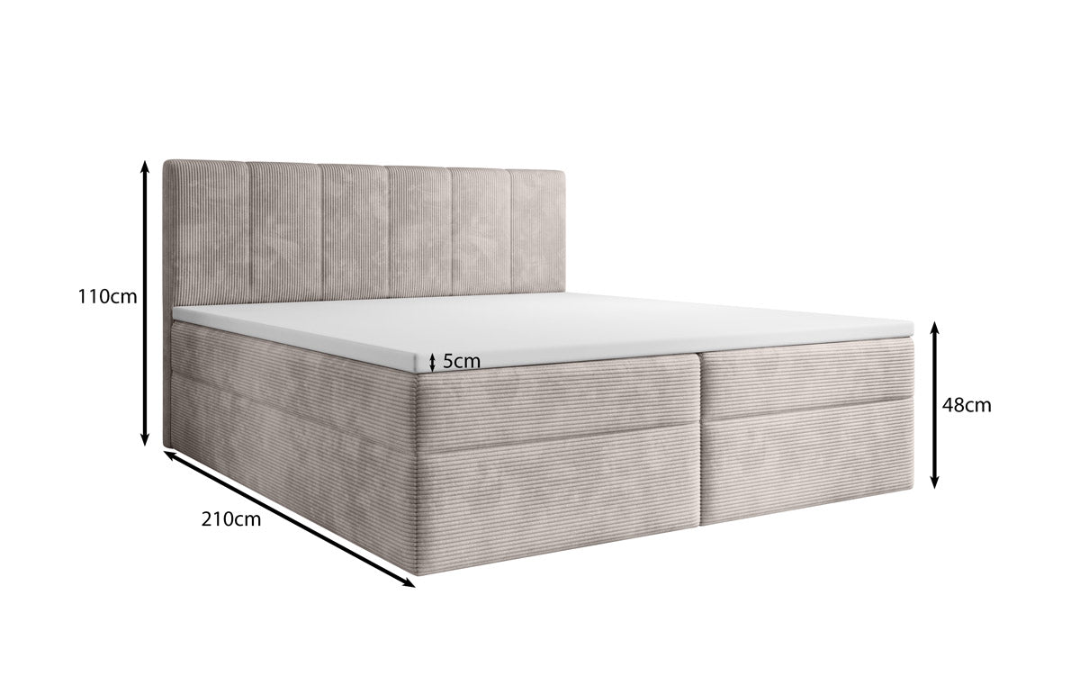 Aurelia Cord Box Spring Bed with Storage