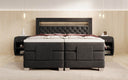 Lit boxspring Velora Velours réglable électriquement avec LED