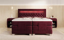 Lit boxspring Velora Velours réglable électriquement avec LED