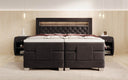 Lit boxspring Velora Velours réglable électriquement avec LED