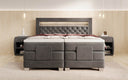 Lit boxspring Velora Velours réglable électriquement avec LED