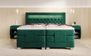 Lit boxspring Velora Velours réglable électriquement avec LED